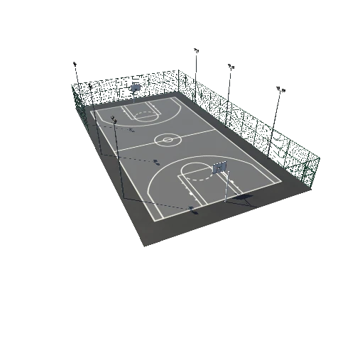 Modular Basketball Court A5 Triangulate